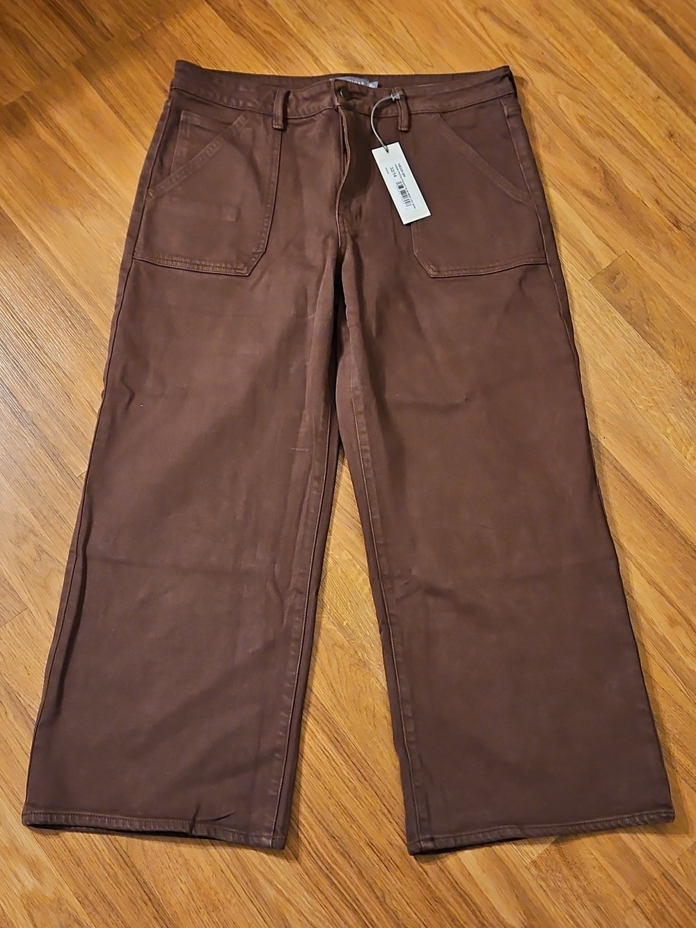 NWT JUST USA Raina Patch Pocket Slim Wide Leg Jeans Size 32/14 - Picture 5 of 9